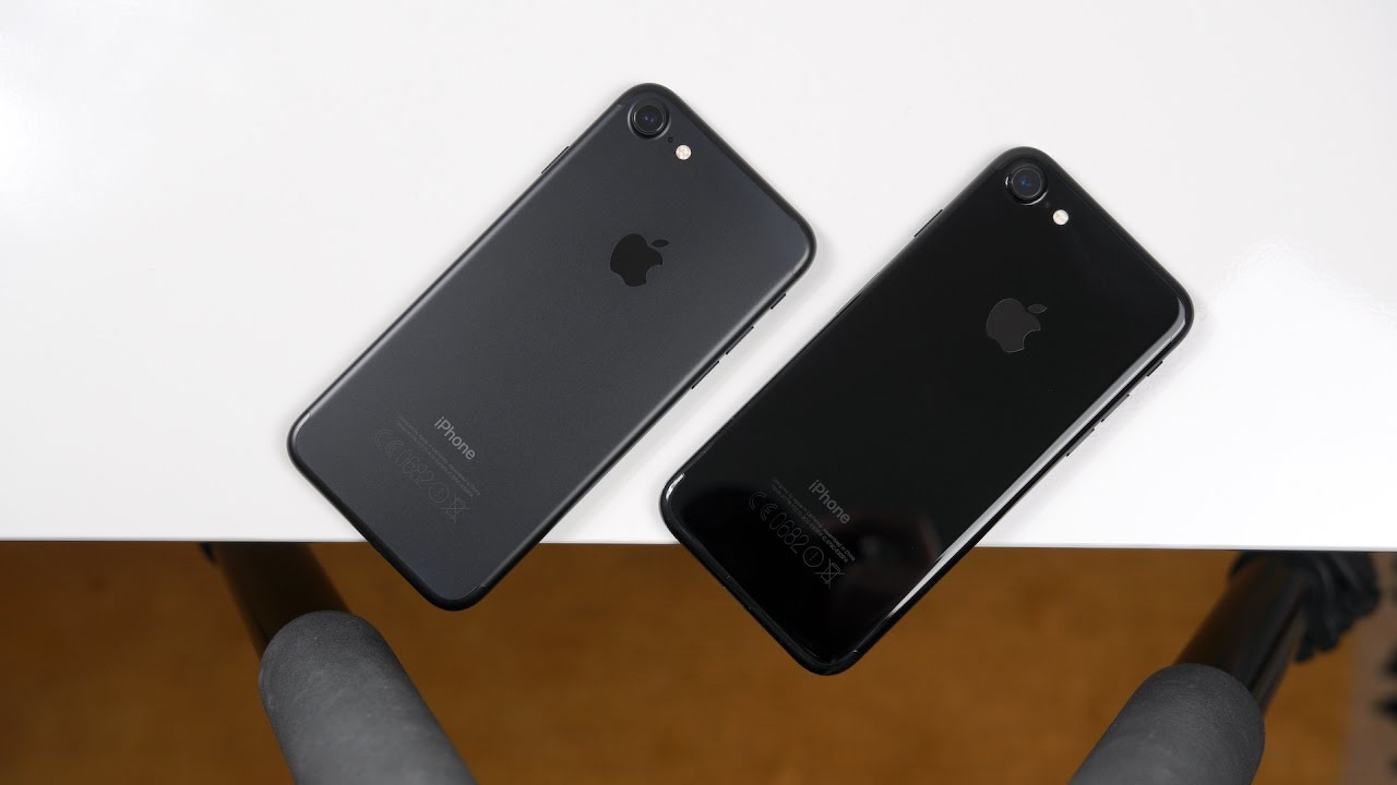 Apple iPhone 7 Schwarz vs. Diamantschwarz Jet Black 