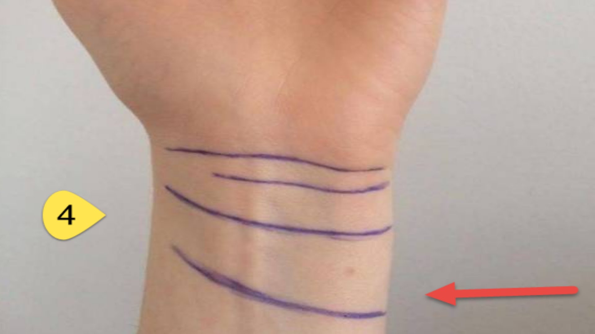 Татуировка три линии на руке