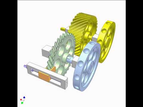 Transmission between two parallel shafts with adjustable relative angle 2