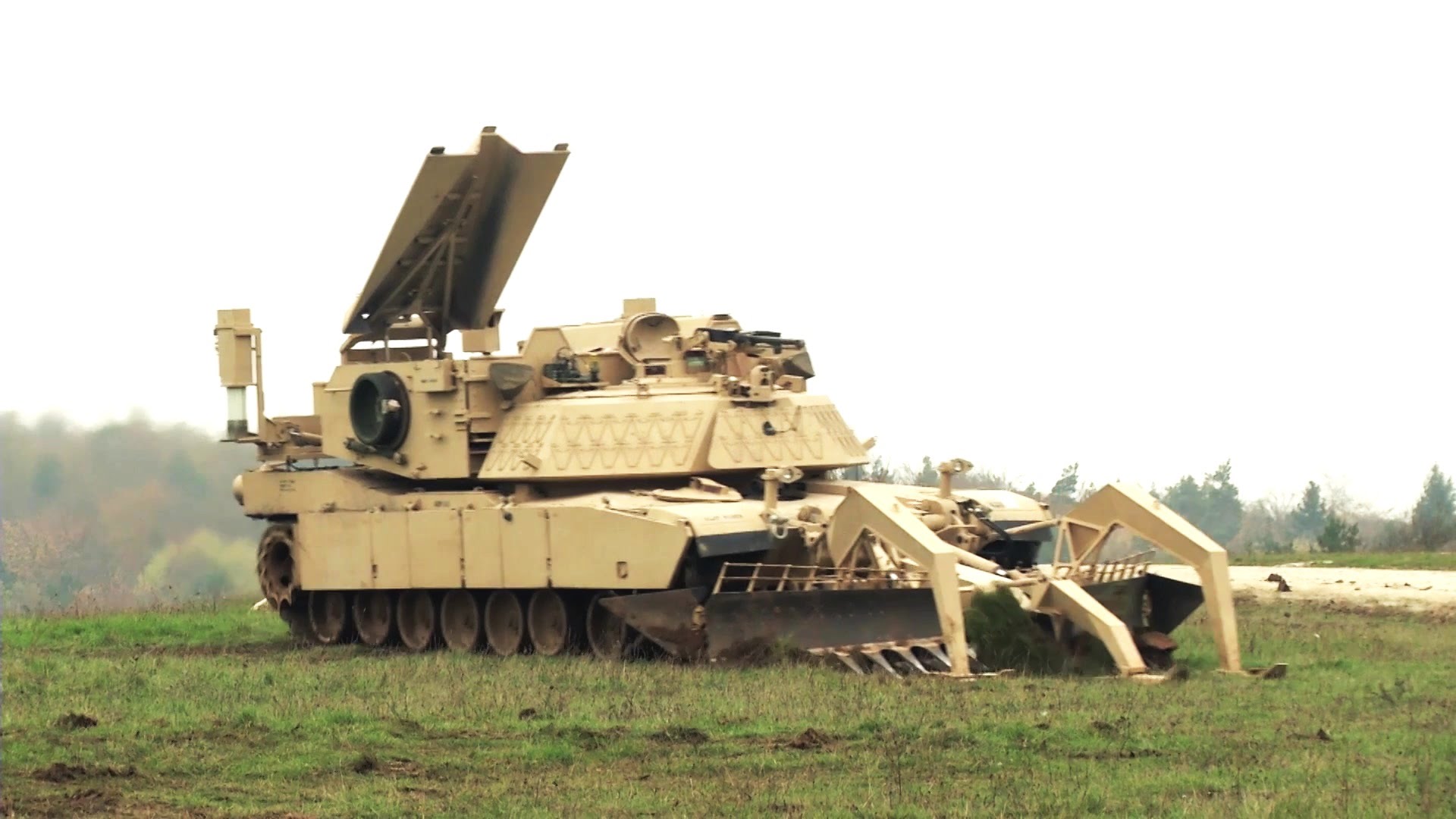 US Army Assault Breacher Vehicle (ABV) In Action At Exercise Combined