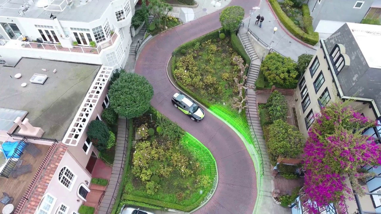 NVIDIA 'BB8' AI Self-Driving Car Takes on Lombard Street